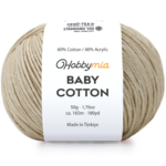 HobbyMia Baby Cotton Yarn for Crocheting - 50g / 180yds - (2) Fine, Sport Weight Yarn - Soft Amigurumi Yarn for Crochet Thread - 60% Cotton & 40% Acrylic (Coral Reef, 1 Ball)