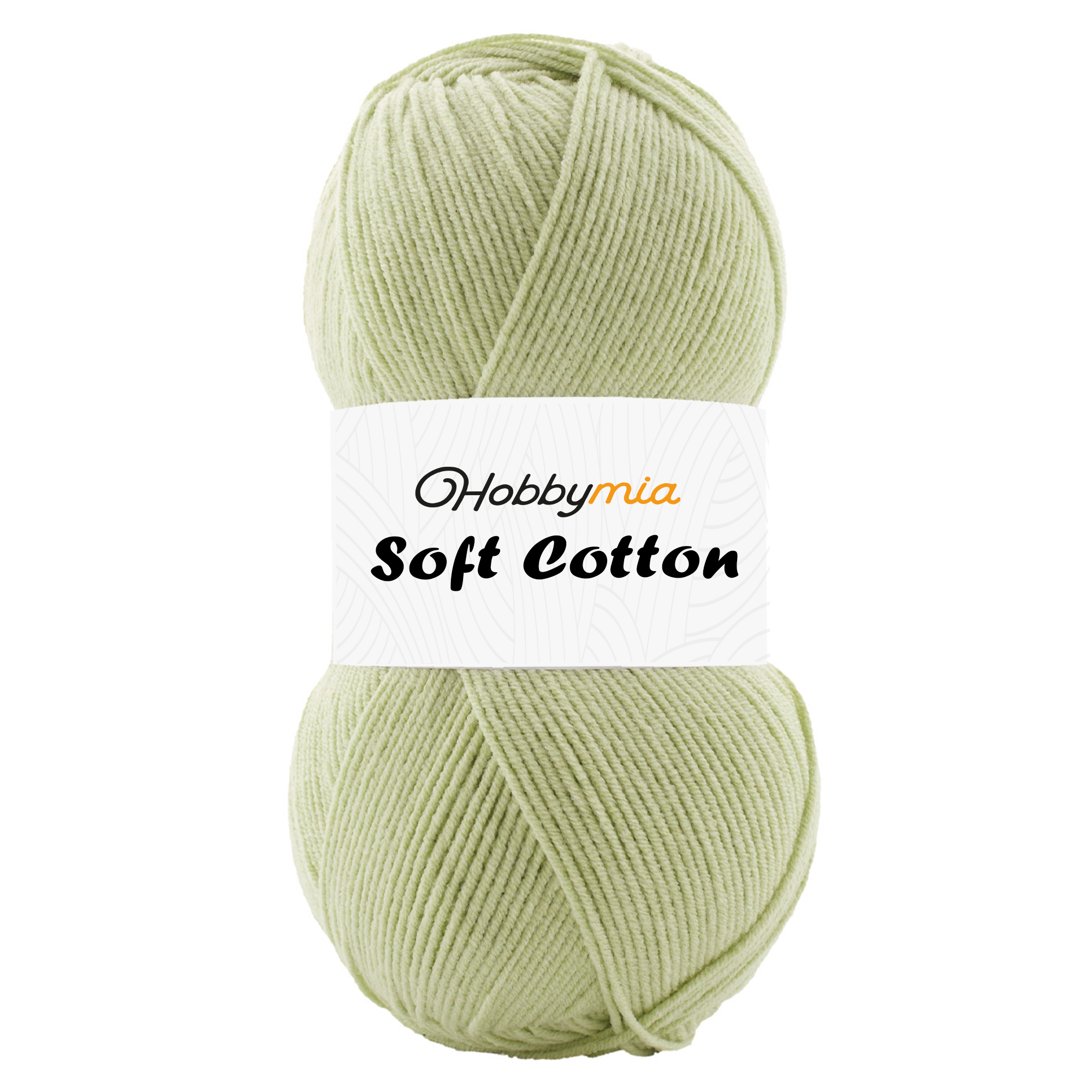 14103-1-1.png HobbyMia Soft Cotton Yarn for Crocheting - 100gr / 361yds - 55% Cotton / 45% Acrylic - (2) Sport Fine Weight (Green - Asparagus, 1 Skein) - Image 1