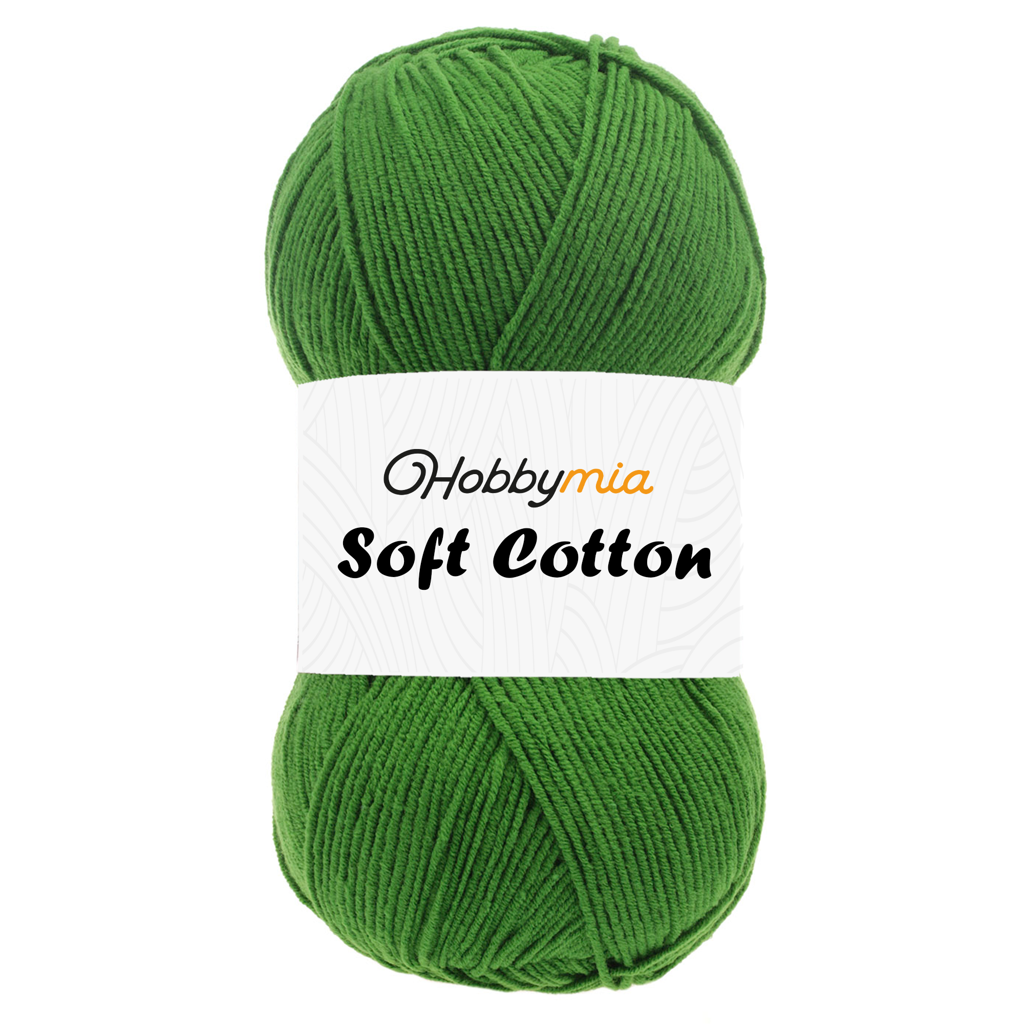 14126-1-1.png HobbyMia Soft Cotton Yarn for Crocheting - 100gr / 361yds - 55% Cotton / 45% Acrylic - (2) Sport Fine Weight (Green - Grass, 1 Skein) - Image 1