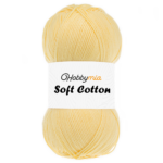 HobbyMia Soft Cotton Yarn for Crocheting - 100gr / 361yds - 55% Cotton / 45% Acrylic - (2) Sport Fine Weight (Yellow - Pineapple, 1 Skein)
