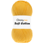 HobbyMia Soft Cotton Yarn for Crocheting - 100gr / 361yds - 55% Cotton / 45% Acrylic - (2) Sport Fine Weight (Orange - Mimosa, 1 Skein)