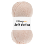 HobbyMia Soft Cotton Yarn for Crocheting - 100gr / 361yds - 55% Cotton / 45% Acrylic - (2) Sport Fine Weight (Orange - Light Peach, 1 Skein)