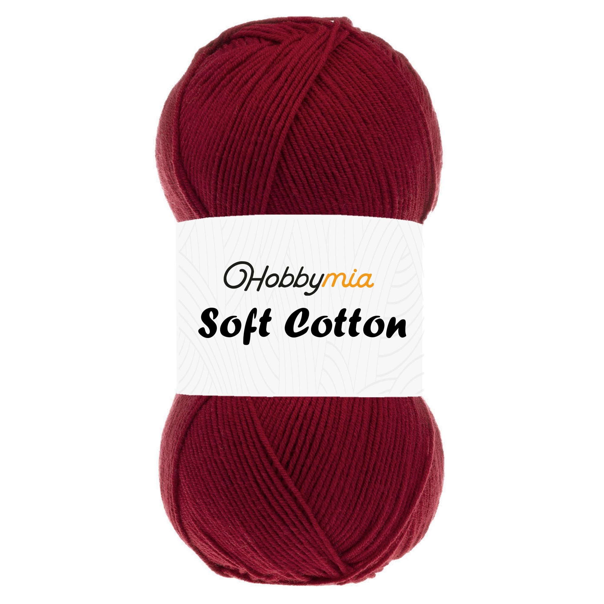 14390-1-1.png HobbyMia Soft Cotton Yarn for Crocheting - 100gr / 361yds - 55% Cotton / 45% Acrylic - (2) Sport Fine Weight (Red - Blackcurrant, 1 Skein) - Image 1
