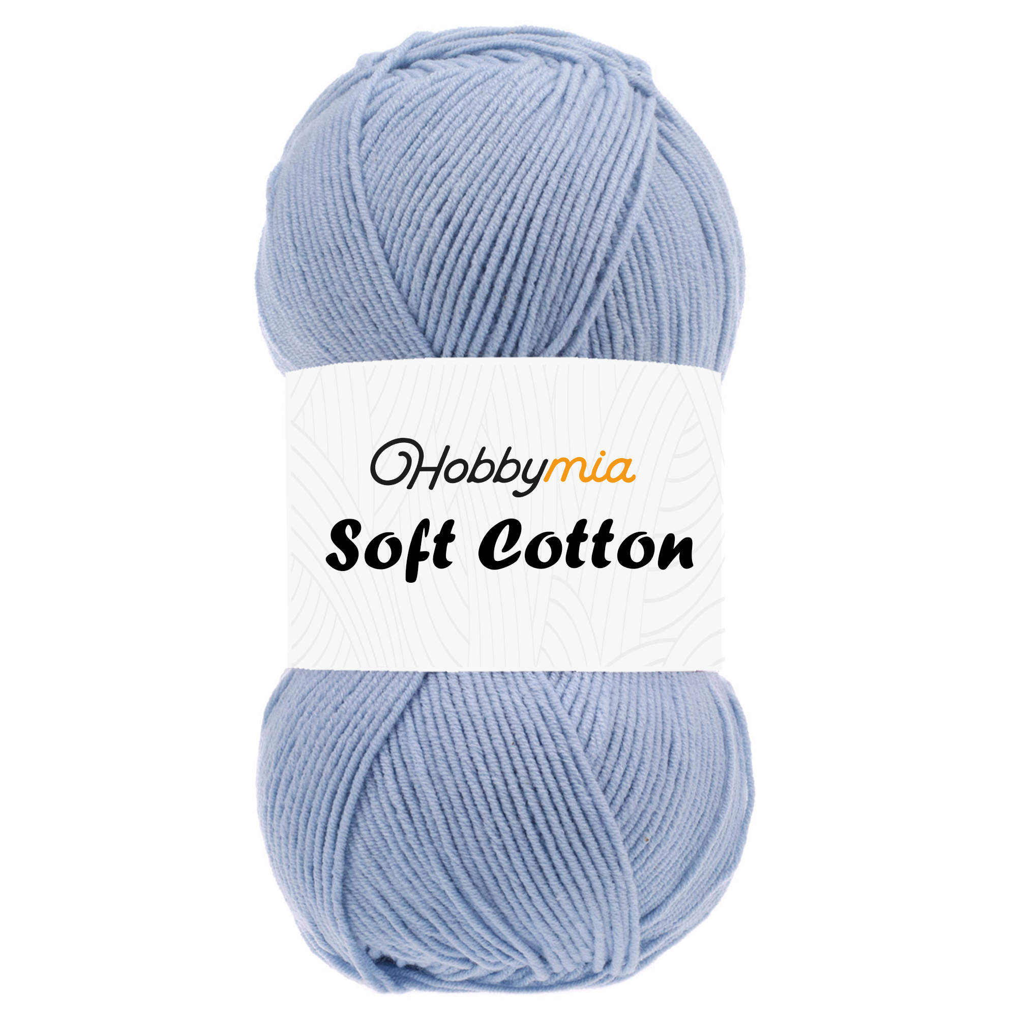 1440-1-1.png HobbyMia Soft Cotton Yarn for Crocheting - 100gr / 361yds - 55% Cotton / 45% Acrylic - (2) Sport Fine Weight (Blue - Blue, 1 Skein) - Image 1
