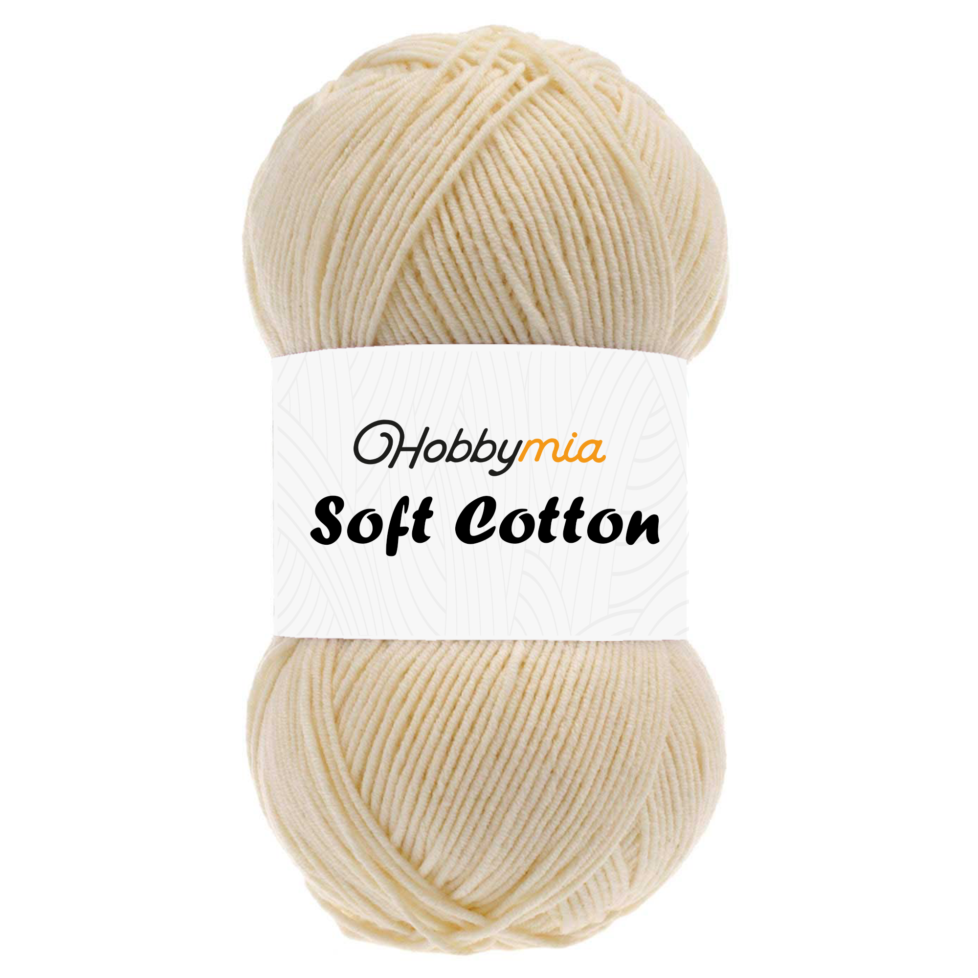 14458-1-1.png HobbyMia Soft Cotton Yarn for Crocheting - 100gr / 361yds - 55% Cotton / 45% Acrylic - (2) Sport Fine Weight (Yellow - Sahara, 1 Skein) - Image 1