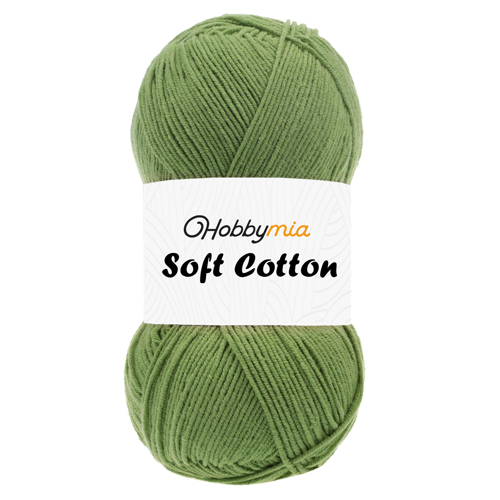 14485-1-1.png HobbyMia Soft Cotton Yarn for Crocheting - 100gr / 361yds - 55% Cotton / 45% Acrylic - (2) Sport Fine Weight (Green - Dry Mint, 1 Skein) - Image 1