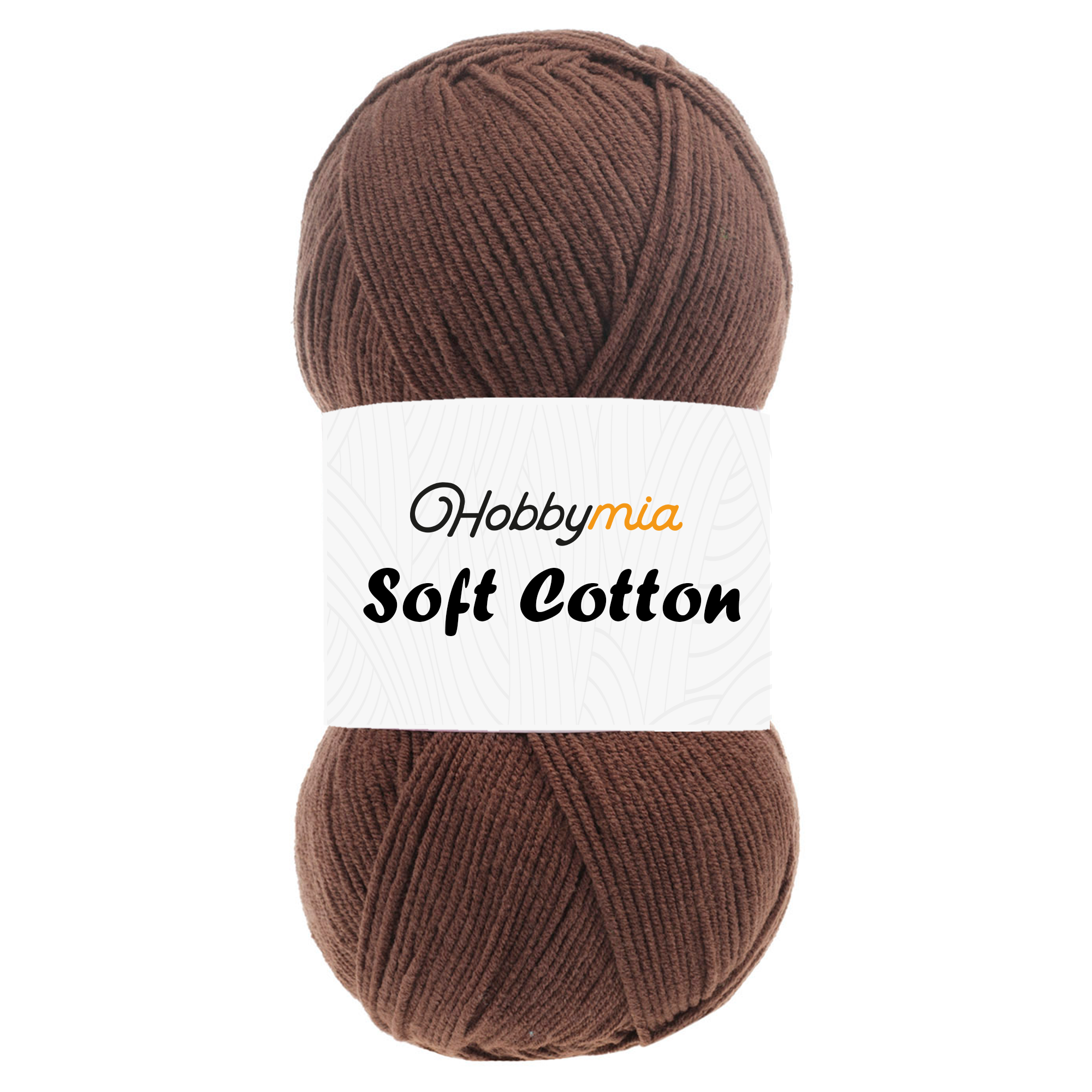 14493-1-1.png HobbyMia Soft Cotton Yarn for Crocheting - 100gr / 361yds - 55% Cotton / 45% Acrylic - (2) Sport Fine Weight (Brown - Smoky Quartz, 1 Skein) - Image 1