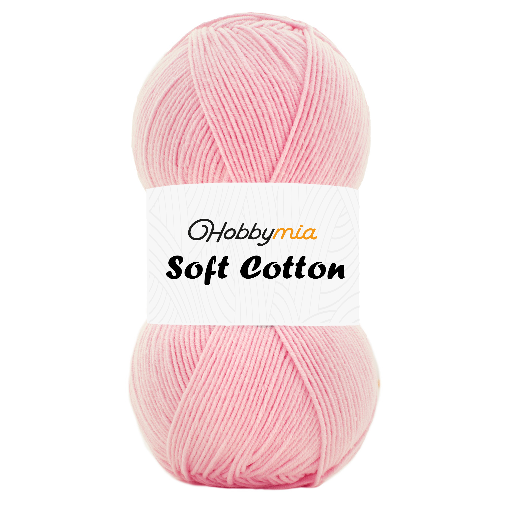 14518-1-1.png HobbyMia Soft Cotton Yarn for Crocheting - 100gr / 361yds - 55% Cotton / 45% Acrylic - (2) Sport Fine Weight (Pink - Ballerina Pink, 1 Skein) - Image 1
