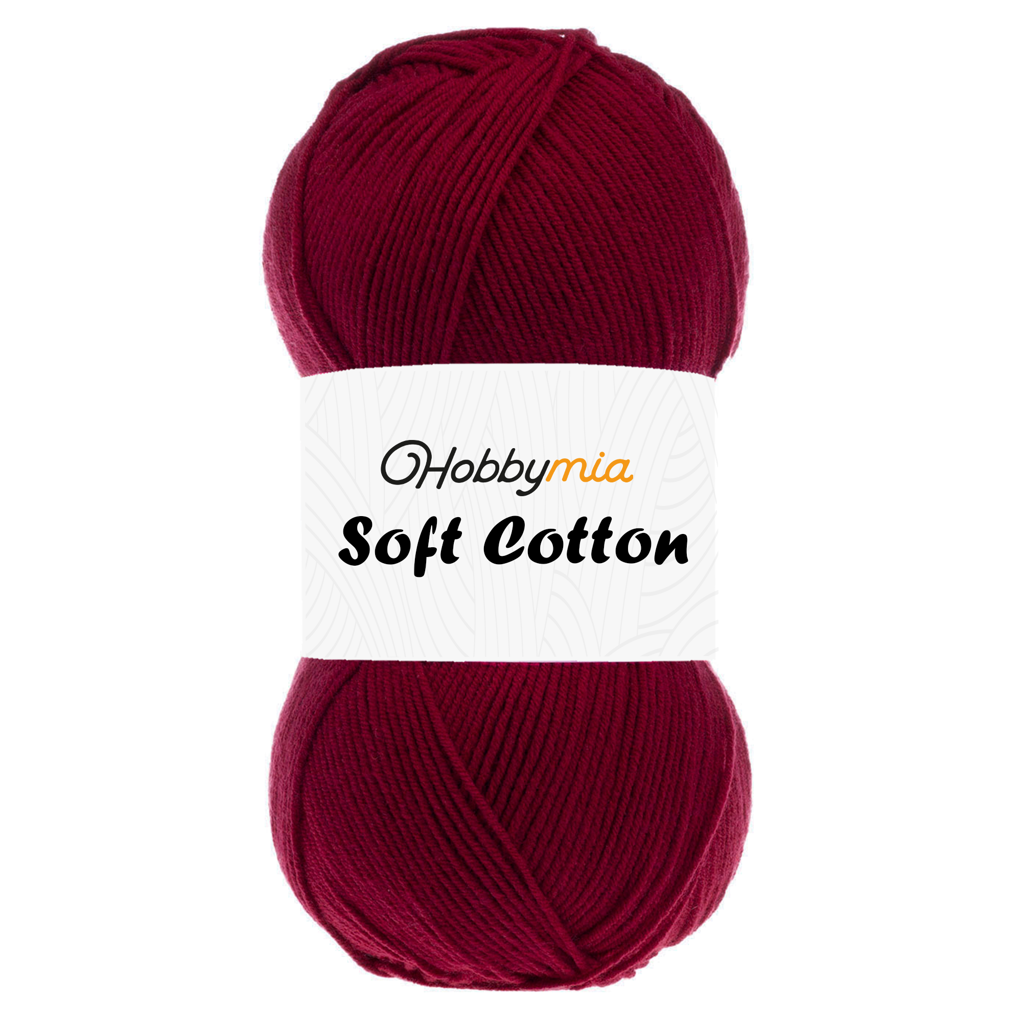 1457-1-1.png HobbyMia Soft Cotton Yarn for Crocheting - 100gr / 361yds - 55% Cotton / 45% Acrylic - (2) Sport Fine Weight (Red - Claret Red, 1 Skein) - Image 1