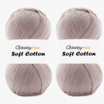 HobbyMia Soft Cotton Yarn for Crocheting - 100gr / 361yds - 55% Cotton / 45% Acrylic - (2) Sport Fine Weight (Pink - Punda Pink, 2 Skeins)