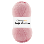 HobbyMia Soft Cotton Yarn for Crocheting - 100gr / 361yds - 55% Cotton / 45% Acrylic - (2) Sport Fine Weight (Pink - Baby Pink, 1 Skein)