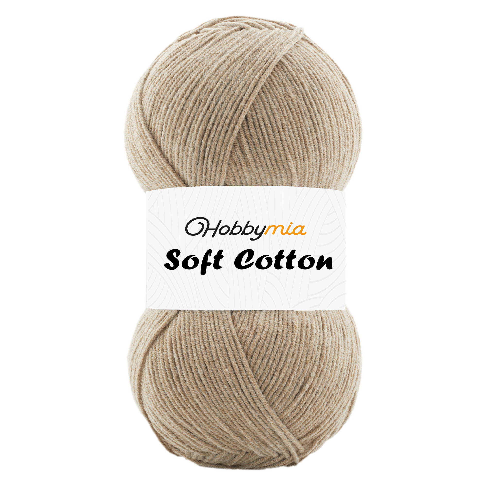 14963-1-1.png HobbyMia Soft Cotton Yarn for Crocheting - 100gr / 361yds - 55% Cotton / 45% Acrylic - (2) Sport Fine Weight (Brown - Beige, 1 Skein) - Image 1
